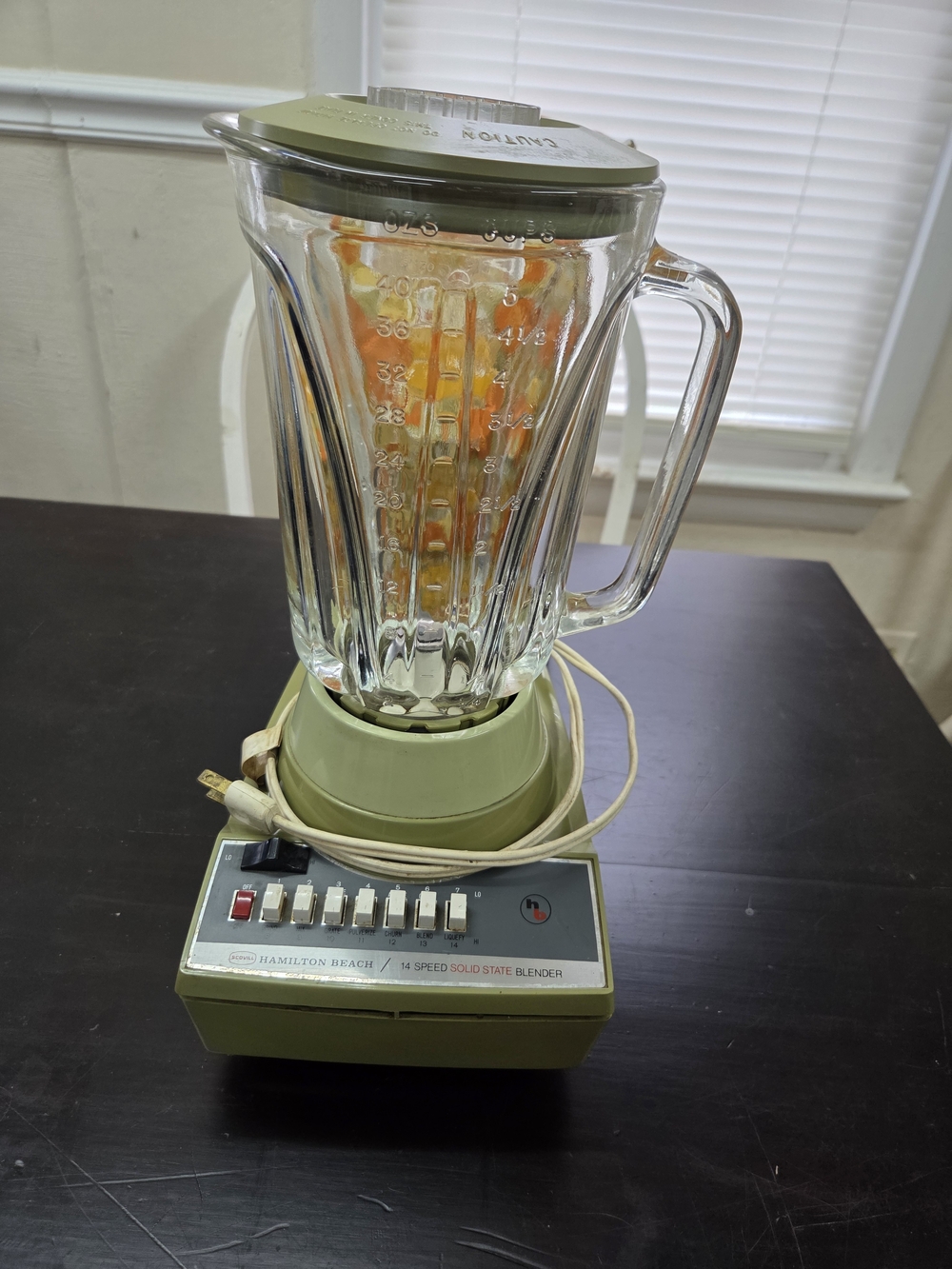 Vintage Hamilton Beach Avocado Green Blender